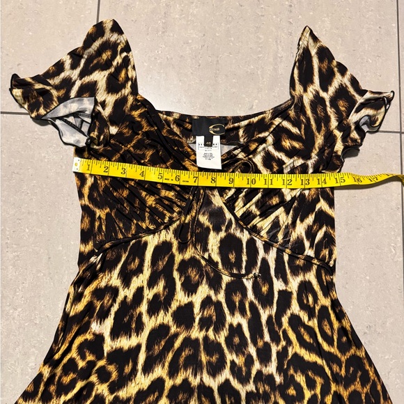 Just Cavalli Animal Print Dress in Black and Gold - Picture 7 of 11